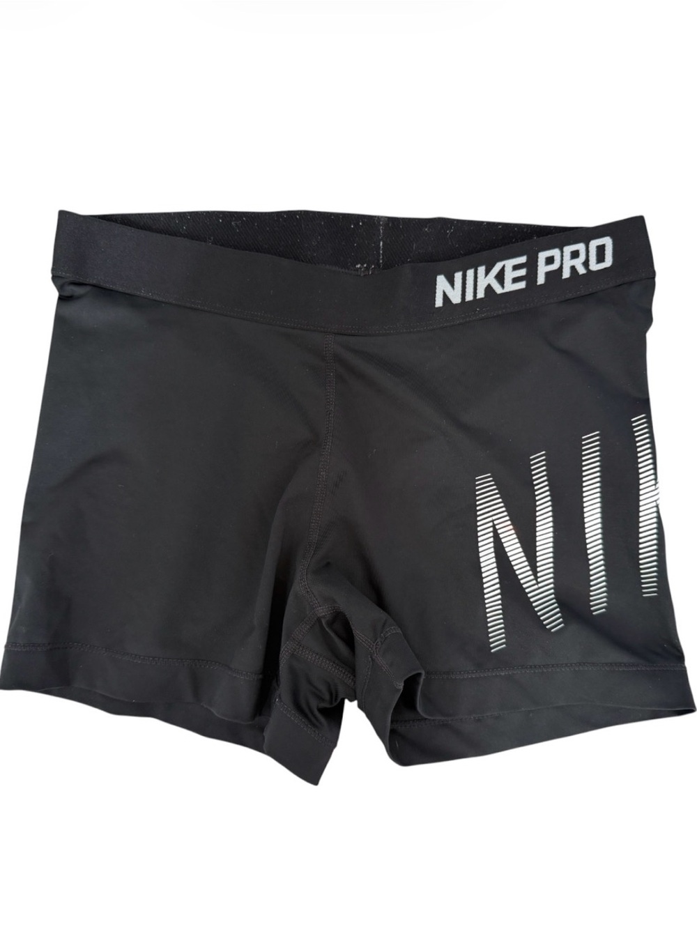 Nike Pro Black Women's Bike Shorts with Branded Waistband